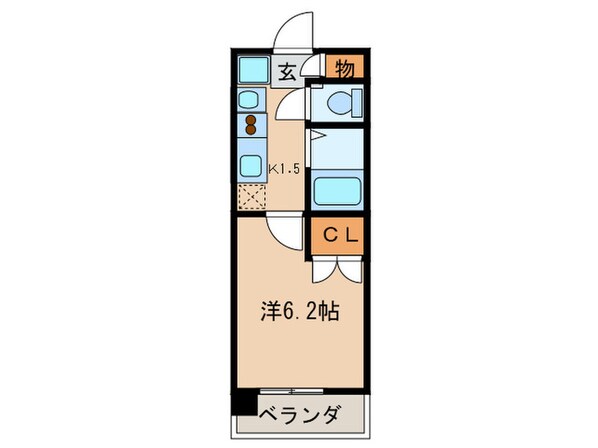 ﾊﾟﾙﾃｨｰﾙ城西(1005)の物件間取画像